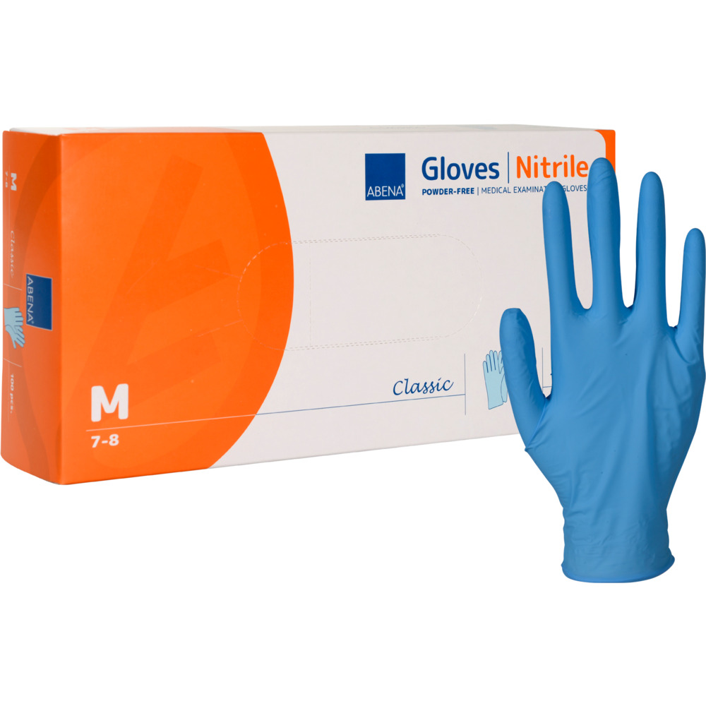 Gants nitrile noirs et bleus